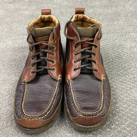 LL Bean Allagash Bison Chukka Boots Men's 9 D Brown Leather 0FCH1 OFCH1 - Picture 8 of 16